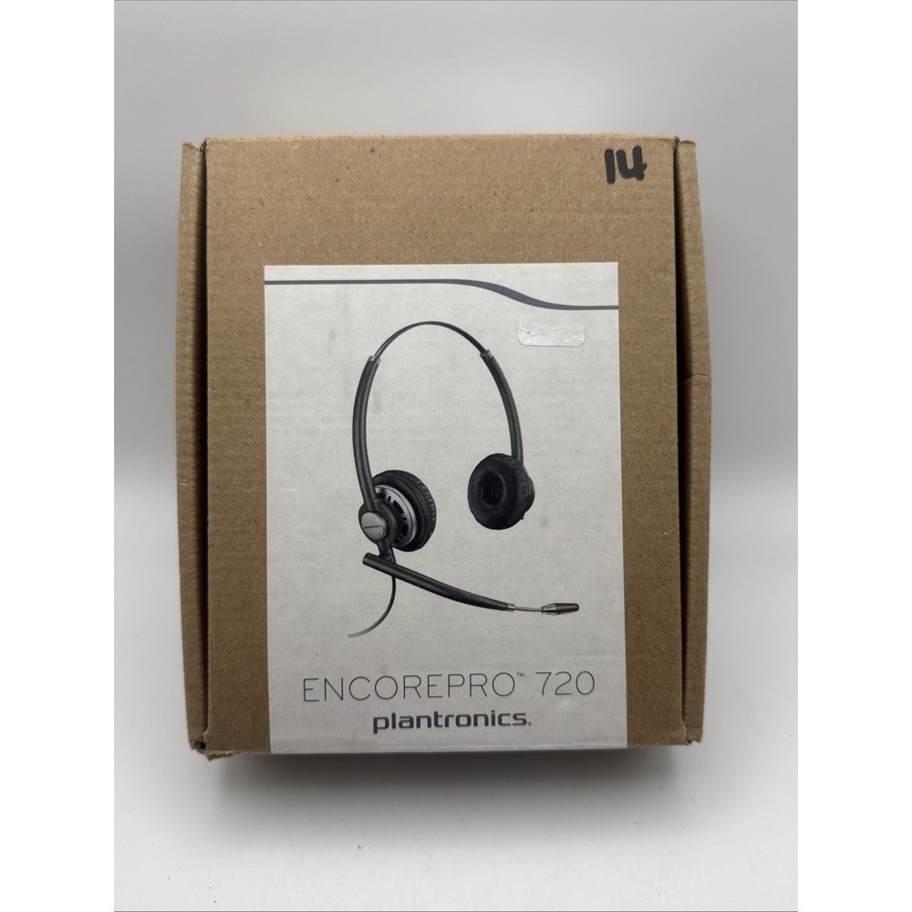 Poly Plantronics EncorePro HW720 Corded Binaural Headset, Noise-Canceling, Boxed